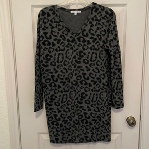 Leopard sweater dress